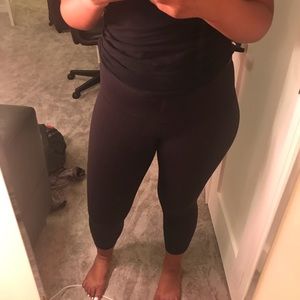 Lululemon wunder under cropped black leggings